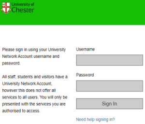 university of chester pass portal