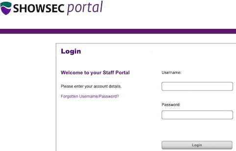 showsec staff portal