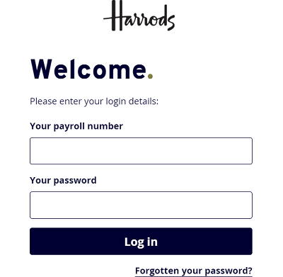 Harrods Myview login