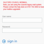 Salford Webmail Login