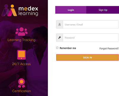 Medex eLearning Login