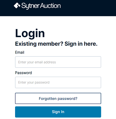 Sytners Auction Login