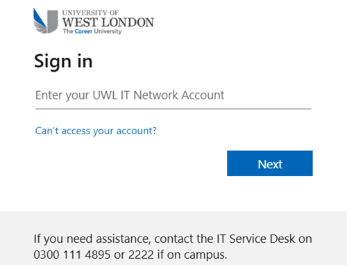 UWL Portal student login